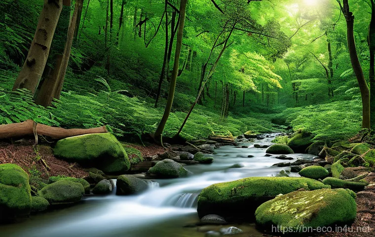 야생동물 생태 연구 - **Prompt:** A vibrant, expansive aerial view of a dense, untouched tropical rainforest. High above t...